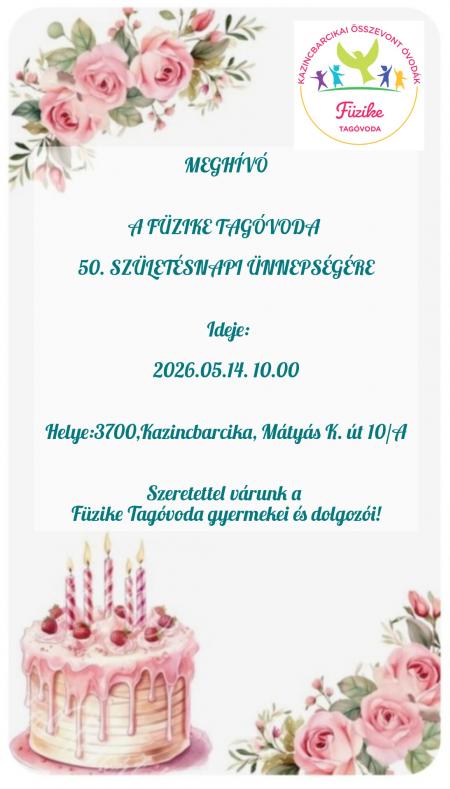 50 �ves a F�zike Tag�voda